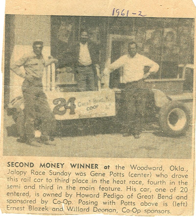 1961 / 62  Second money winner in Woodward, Oklahoma